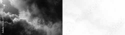 Картината върху платно Dark clouds gather in the sky signaling an approaching storm before the rain beg