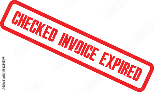 The checked invoice stamp shows expired status clearly.