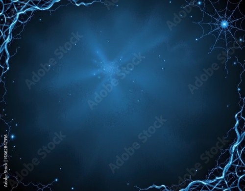 Mysterious Deep Blue Webbed Pattern