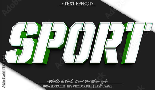 Sport Game Athletic Team Competition Fitness Training Text Effect Editable Alphabet