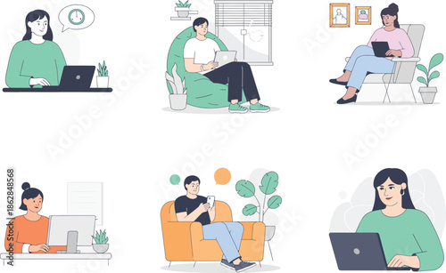 Remote work Vector