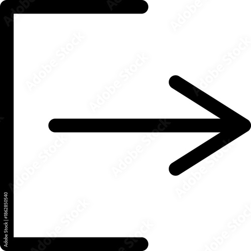 Enter Icon – Login Arrow Interface Outline Vector