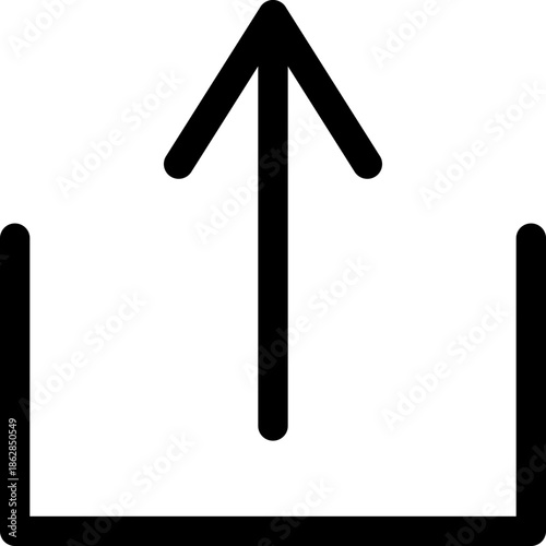 Upload Icon – Arrow Up Data Transfer Outline Vector