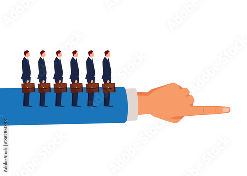 Leadership Directing Corporate Line Stock Illustration