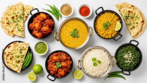 Vibrant indian cuisine feast
