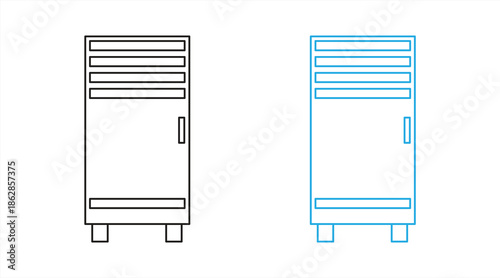 locker cupboard icon, vector illustration