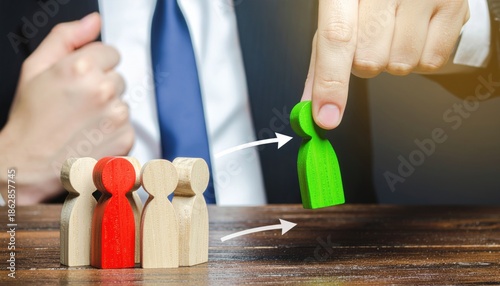 Fired Worker with Wood Figures.