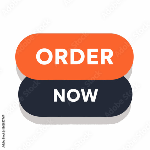 Order Now Button Icon – Call to Action CTA Symbol for Ecommerce, Apps & Marketing Design