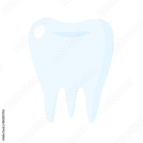 Human molar, vector illustration of tooth.