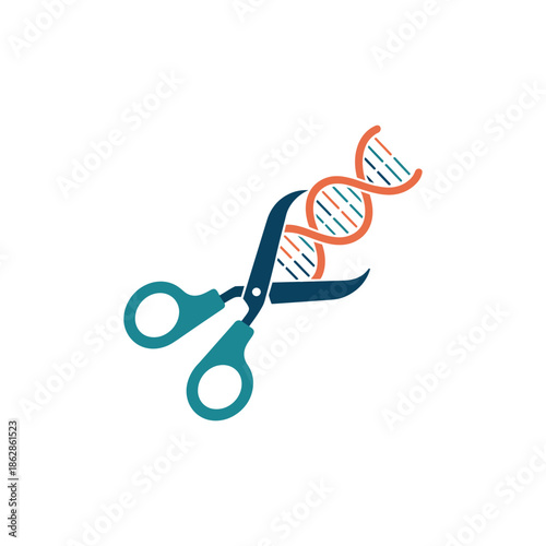 Gene Editing DNA Scissors Concept