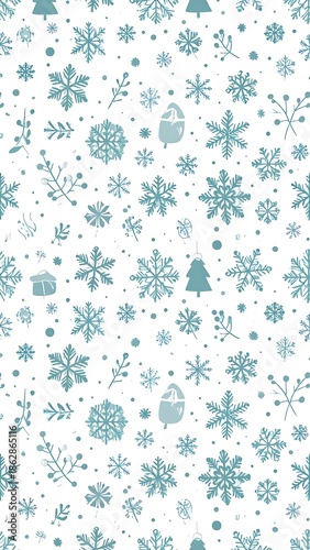 Winter Wonderland - Festive Snowflake Pattern for Holiday Cheer.