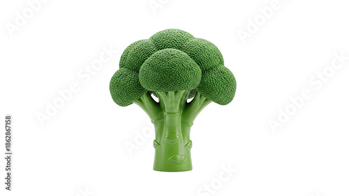 Green Broccoli Vegetable Isolated on White Background