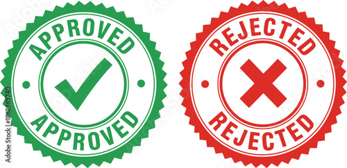 Approved and rejected stamps for evaluation and validation purposes