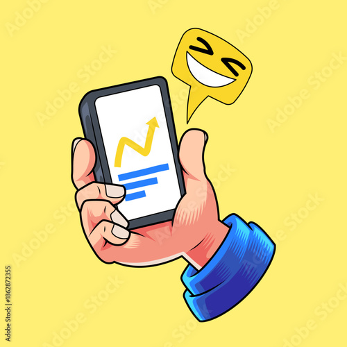 Productivity and Performance App Concept on Digital Smartphone Display