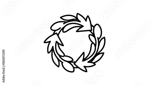 Laurel wreath symbolizing achievement and honor