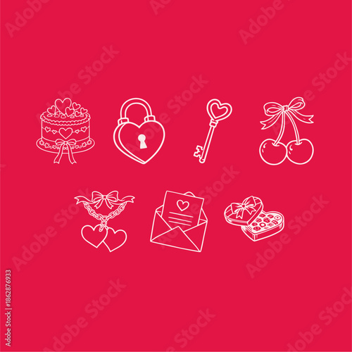 Valentine Illustration, Valentine Vector, Valentine Logo, Romantic Clipart, Love Heart Logo, Cute Valentine Cartoon, Valentine Design Icon