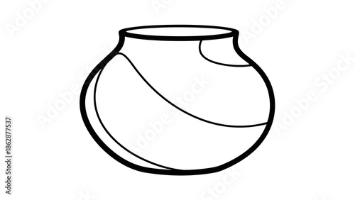 Simple black outline of a pot