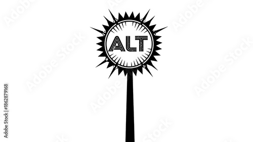 Sunburst with alt letters