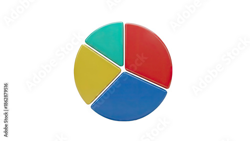 Free Download Colorful Pie Chart with Four Segments - GFXLoad