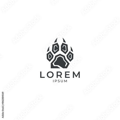 Minimal Paw Print Logo for Pet Brand and Animal Care Business