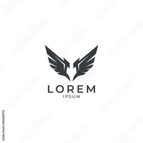 Abstract Wings Logo Icon for Digital Startup and Creative Branding