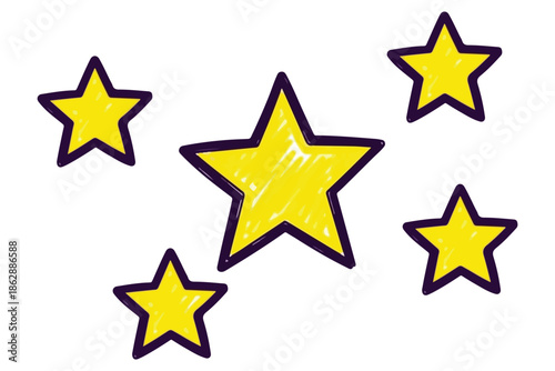 Stars decoration doodle set vector eps