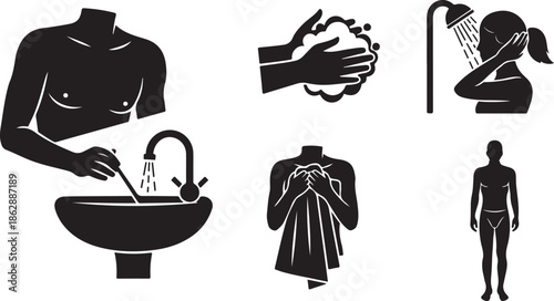 Essential steps for daily personal hygiene, from washing to showering and drying