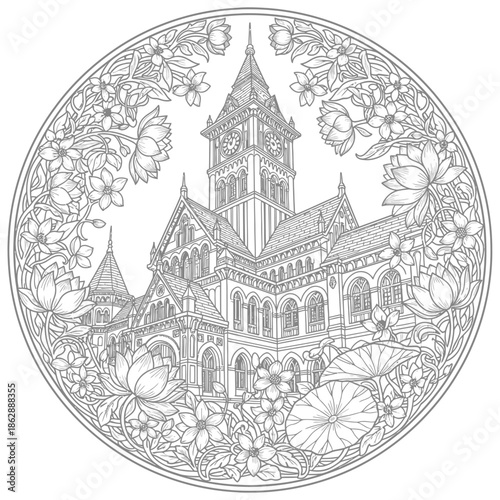 Chennai Central Railway Station Famous Clock Tower Facade