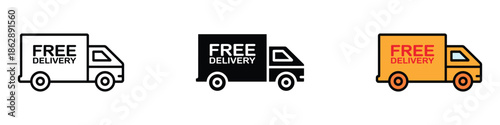 Free delivery icon vector. fast shipping and logistics symbol. vector illustration.