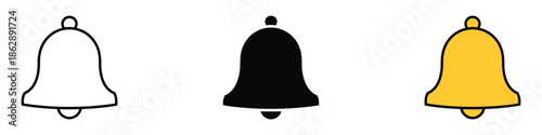 Notification Bell icon vector. alert, reminder symbol. vector illustration.