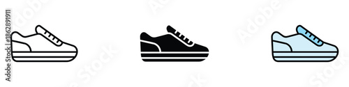 Sneaker shoe icon vector. footwear, fashion, sport symbol. vector illustration.