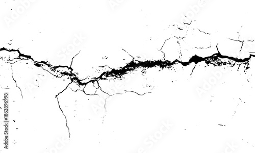 Grunge cracked cement surface distressed abstract background, Concrete fracture texture broken plaster wall design