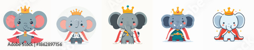 elephant vector in royal costume