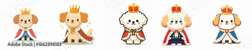 dog vector in royal costume