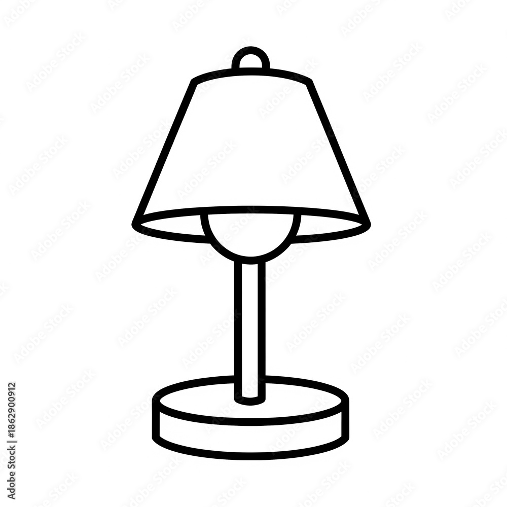 Obraz premium Table lamp line art