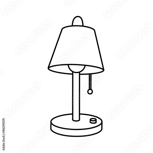 Table lamp line art