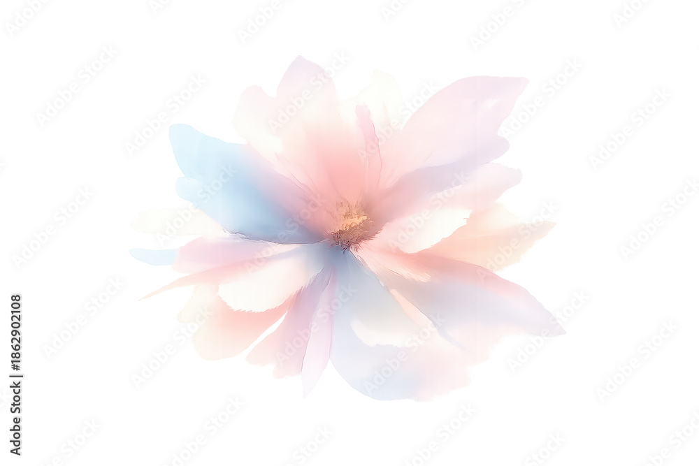 Naklejka premium Delicate Watercolor Flower with transparent background for your designs