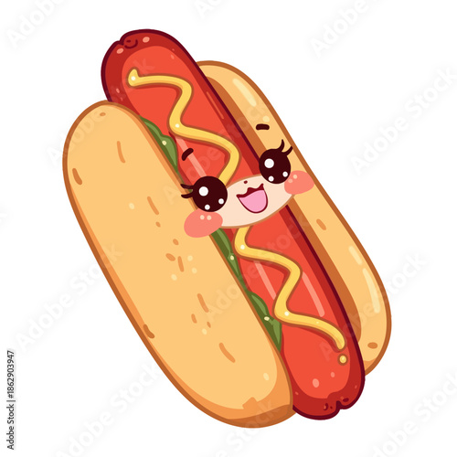 Cute Delicious Hotdog Design Very Cool