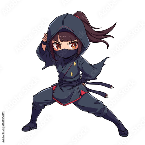 Cute Woman Ninja Design Very Cool