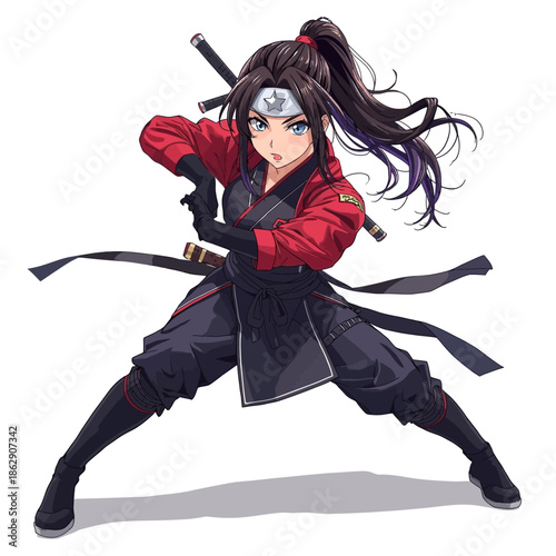 Cute Woman Ninja Design Very Cool