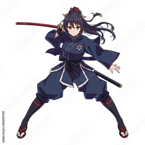 Cute Woman Ninja Design Very Cool