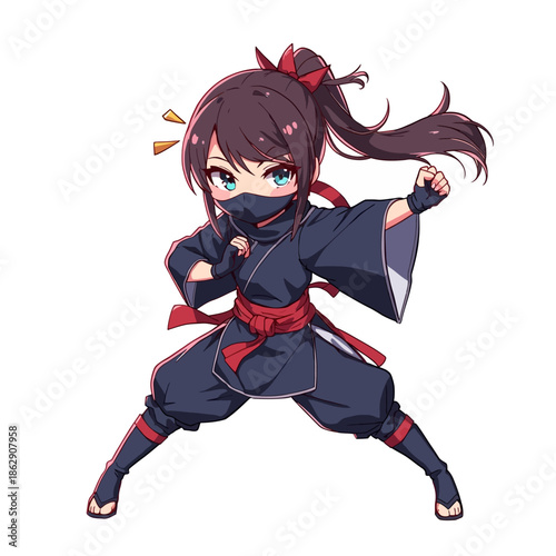 Cute Woman Ninja Design Very Cool