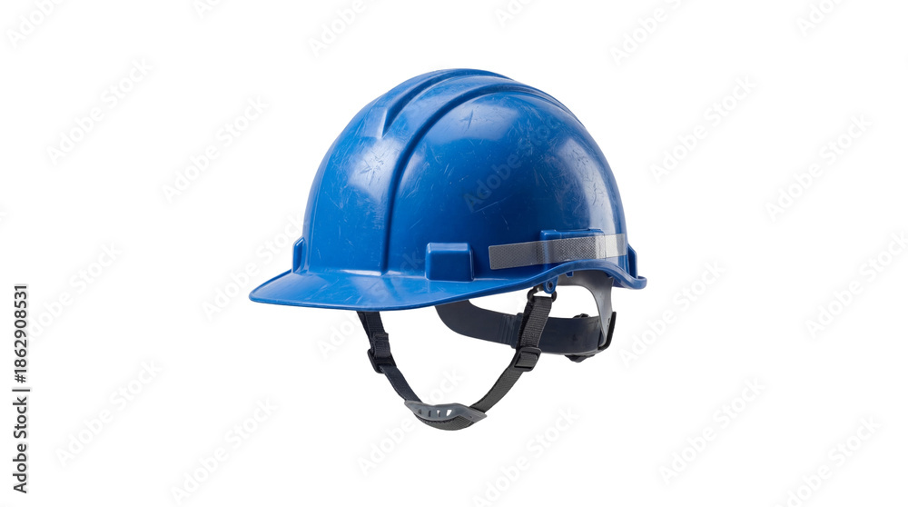 Fototapeta premium Blue Plastic Construction Safety Hard Hat Product Shot