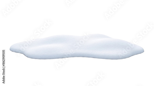 Small Realistic White Snow Pile Isolated on Transparent Background
