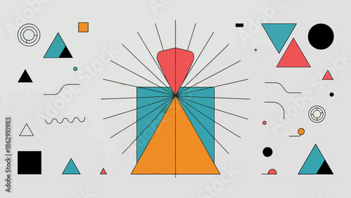 Abstract Geometric Shapes and Symbols Design Illustration