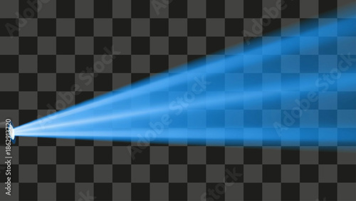  blue spotlight beam effect emitting strong ray graphic overlay 