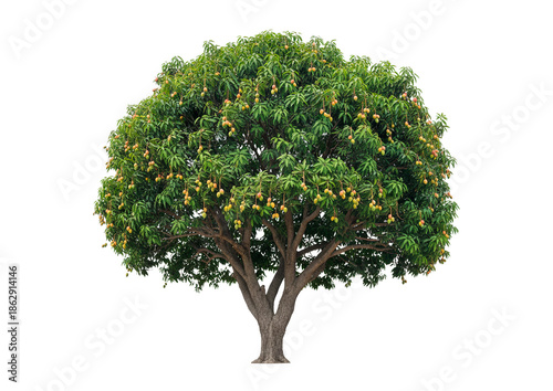 green tree isolated on white background