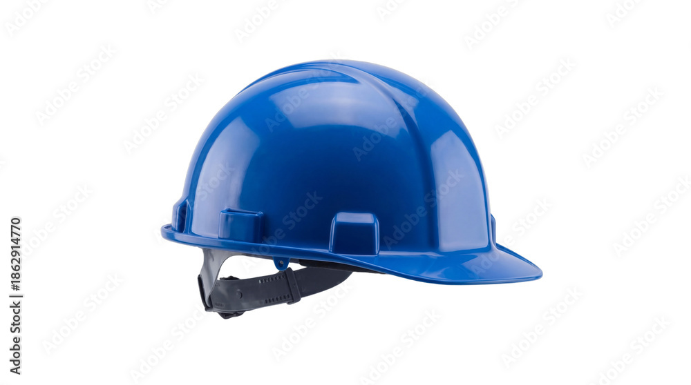 Fototapeta premium Blue Plastic Construction Safety Hard Hat Product Shot