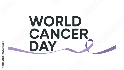 World Cancer Day: Raising awareness for the global fight against cancer, this visual underscores solidarity. Featuring a stylized ribbon, the image highlights this crucial health observance. 