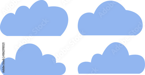 vector clouds set